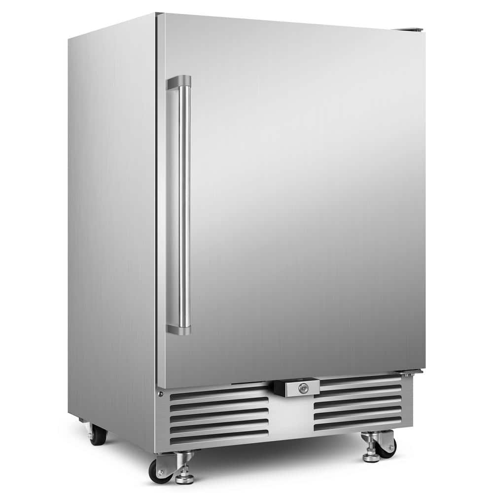 SOZT 4.9 cu. ft. Built-In Outdoor Refrigerator Built-in Drink Fridge 210-Cans in Stainless Steel