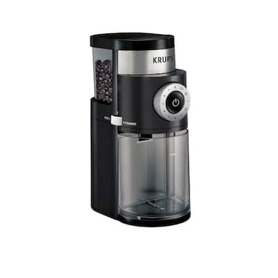 Solofill 6 oz. Black Chrome Burr Coffee Grinder with Grind Settings SG-10 -  The Home Depot