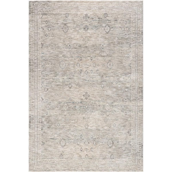 Ginebra Medallion Fringe Area Beige 5 ft. x 8 ft. Indoor Area Rug