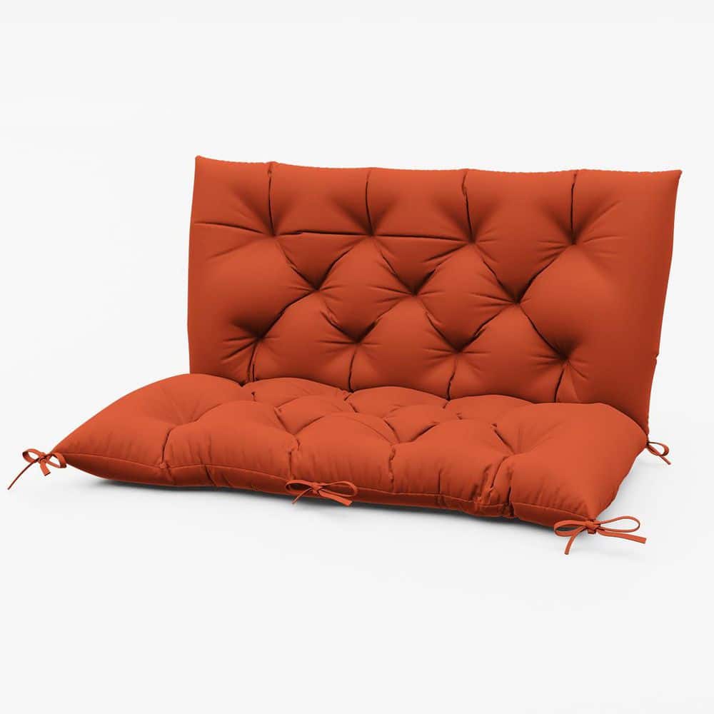 40 in. x 40 in. Patio Contoured Replacement Bench Cushion Outdoor Porch Swing Cushion Cushion Orange price history on PriceWatchPro