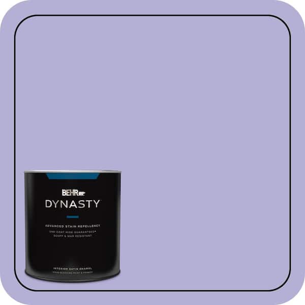 BEHR DYNASTY 1 qt. #630B-4 Freesia Purple Satin Enamel Interior Stain-Blocking Paint and Primer