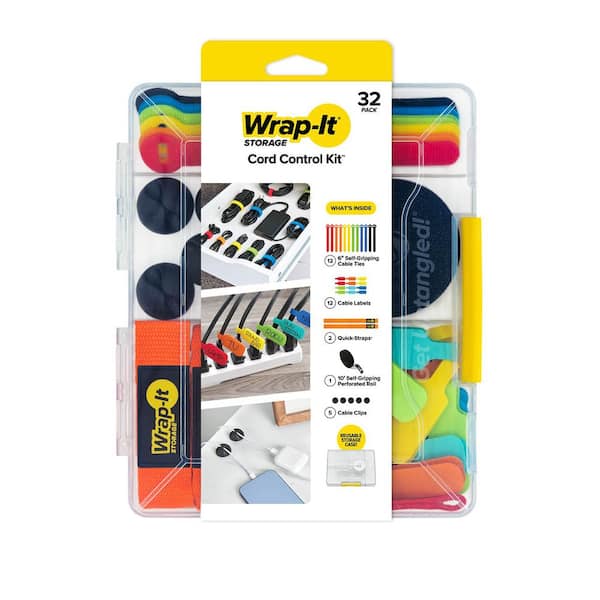 Cord Control Kit - 32 Pack Multi-Color