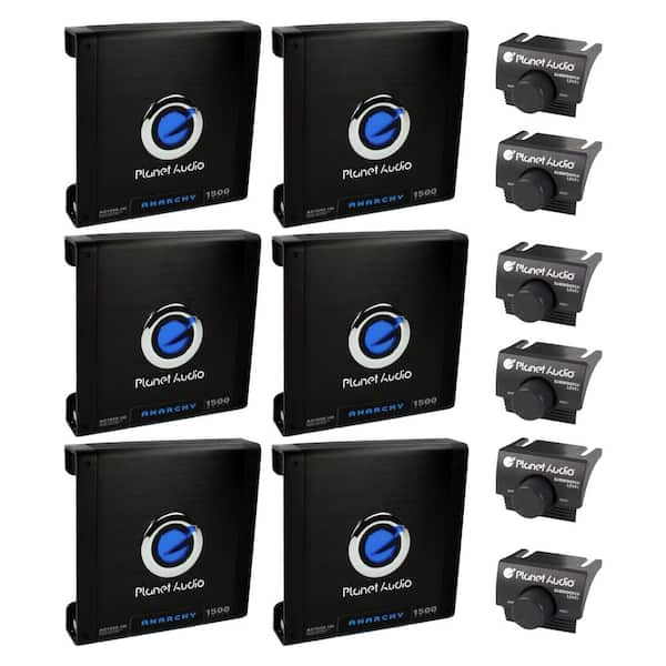 1500 Watt Mono Block Car Audio Amplifier with Remote (6-Pack)