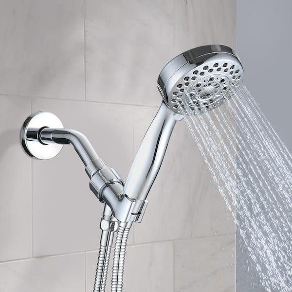 5-Spray Patterns with 2.5 GPM 3.72 in. Wall Mounted Handheld Shower Head in Chrome
