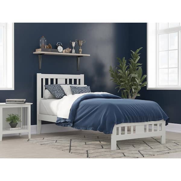AFI Tahoe Twin Extra Long Bed with Footboard in White