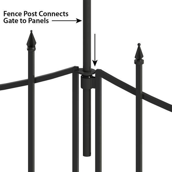 Vigoro Beaumont No Dig 40 4 In H X 53 7 W Black Steel Decorative Fence Gate 860343 The Home Depot - Decorative Garden Gates Home Depot Vigoro Beaumont No Dig 40 4 In H X 53 7 W Black Steel Decorative Fence Gate 860343 The Home Depot - Decorative Garden Gates Home Depot