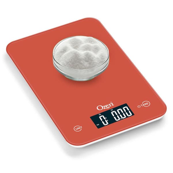 Ozeri Touch Professional Digital Kitchen Scale 12 lbs Edition, in Tempered Glass - Burnt Ochre