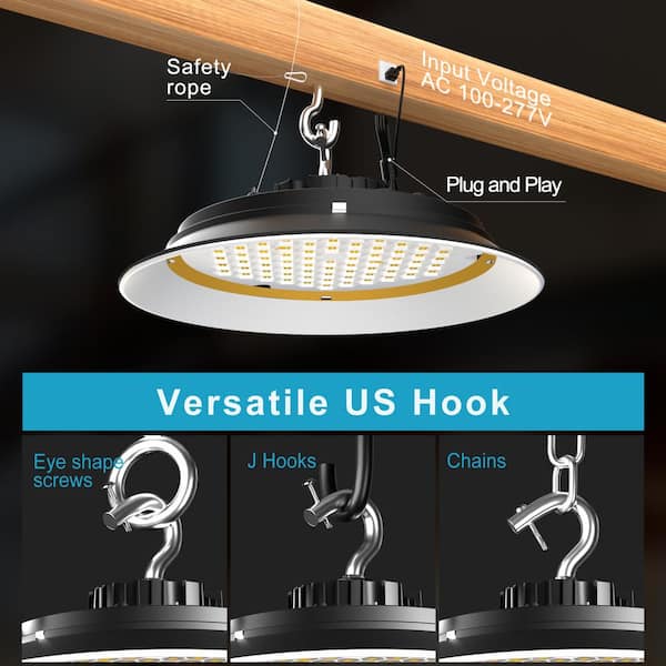 4Pack 300W UFO Led High Bay Light Commercial Warehouse Industrial Led Shop Light