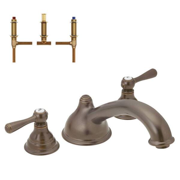 MOEN Kingsley 2-Handle Deck Mount Roman Tub Faucet Trim Kit with Valve in Oil Rubbed Bronze