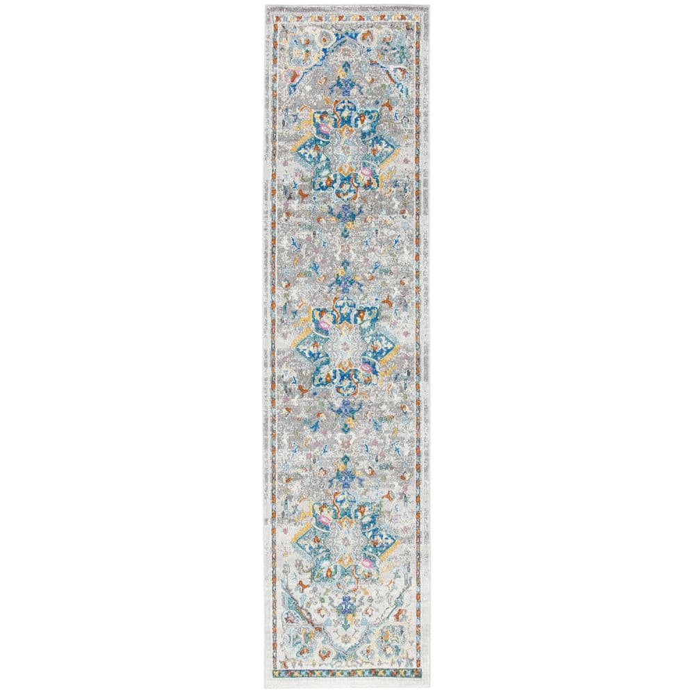 Aria 2 ft. x 8 ft. Gray/Blue Garden Transitional Runner Rug price history on PriceWatchPro