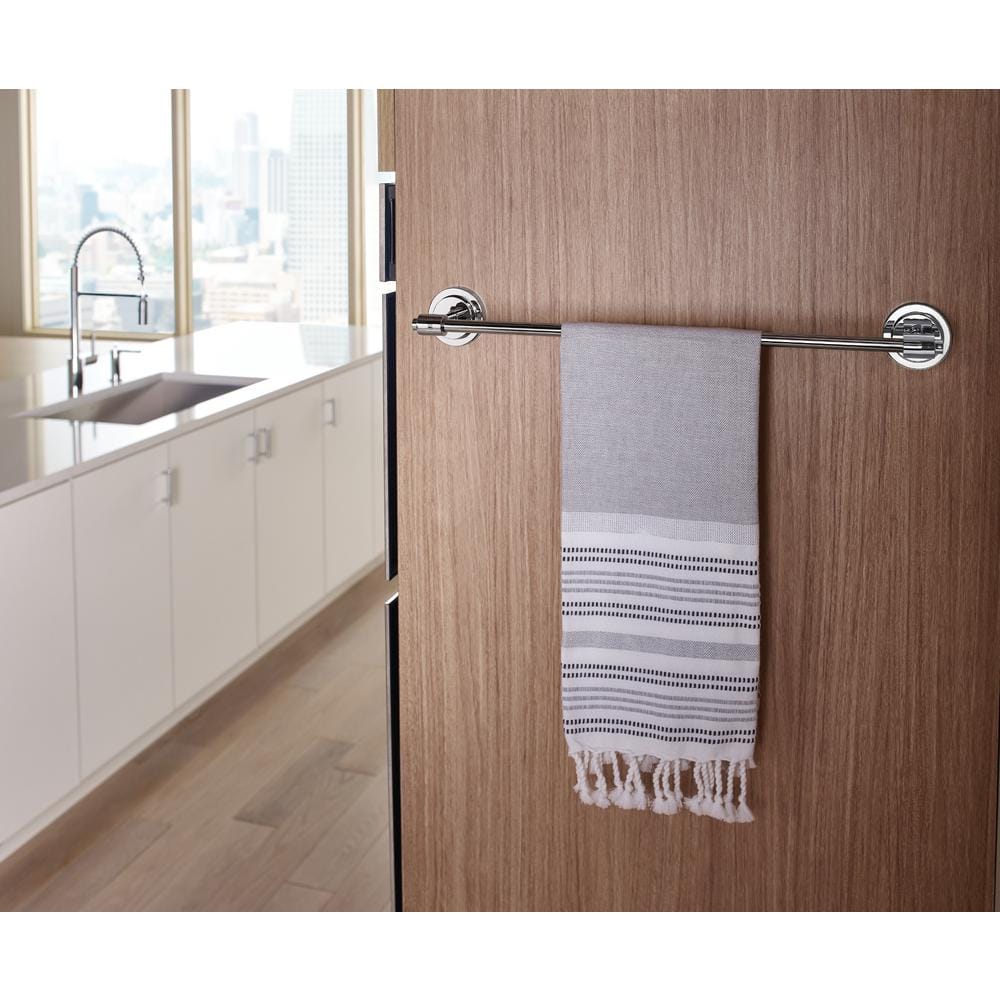 Matte Black 18-Inch Modern Wall Mounted Towel Bar