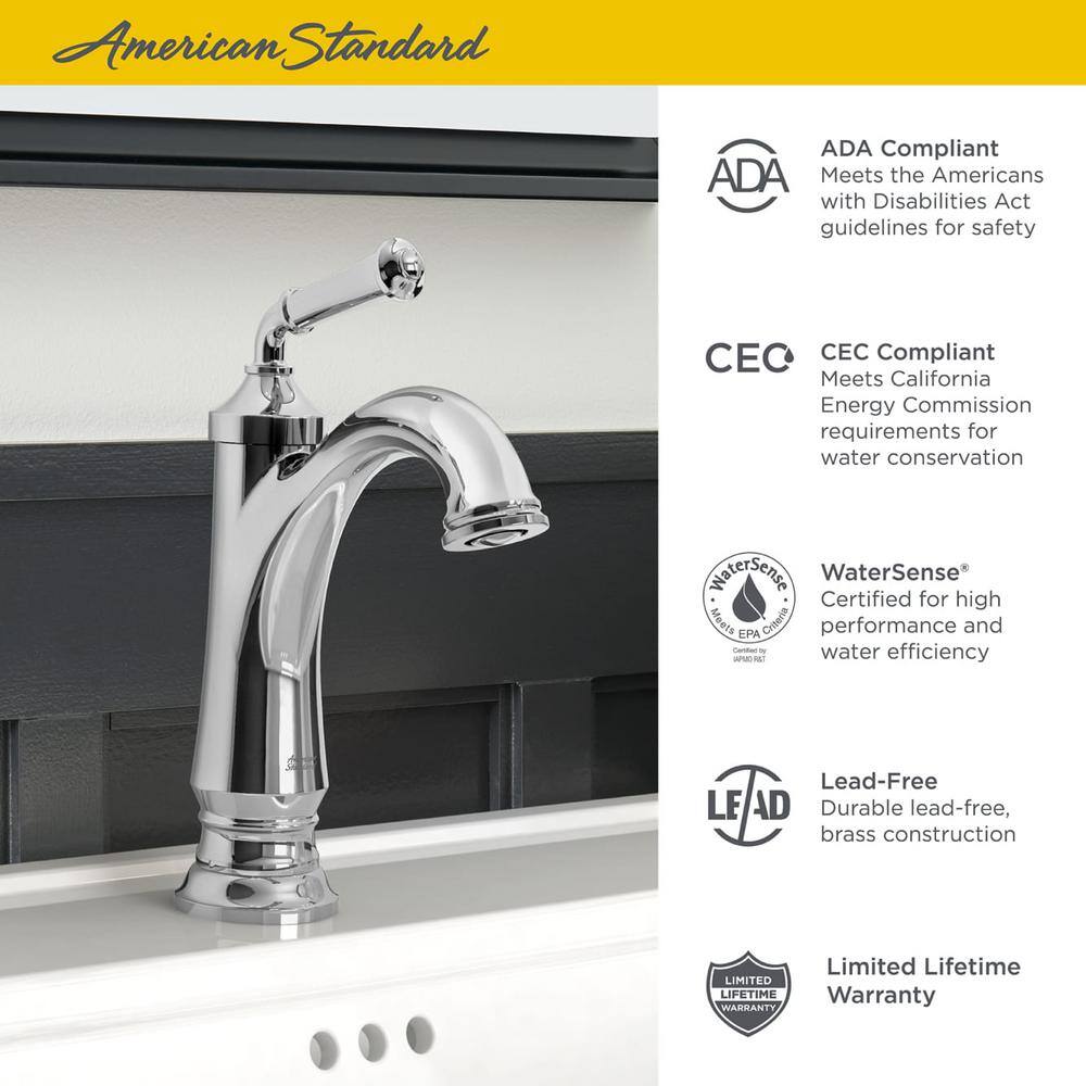 Delancey Polished Chrome Single-Handle Bathroom Faucet