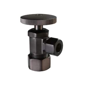 1/2 in. Nominal Compression Inlet x 3/8 in. O.D. Compression Outlet Angle Stop, Oil Rubbed Bronze