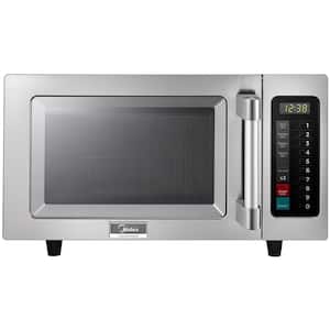 0.9 cu. ft. 1000-Watt Commercial Countertop Microwave Oven Programmable in Stainless Steel In and Out