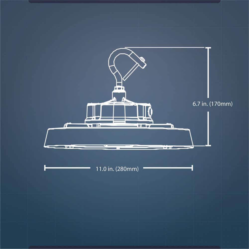 Adjustable White LED High Bay Ceiling Light with Aluminum Housing