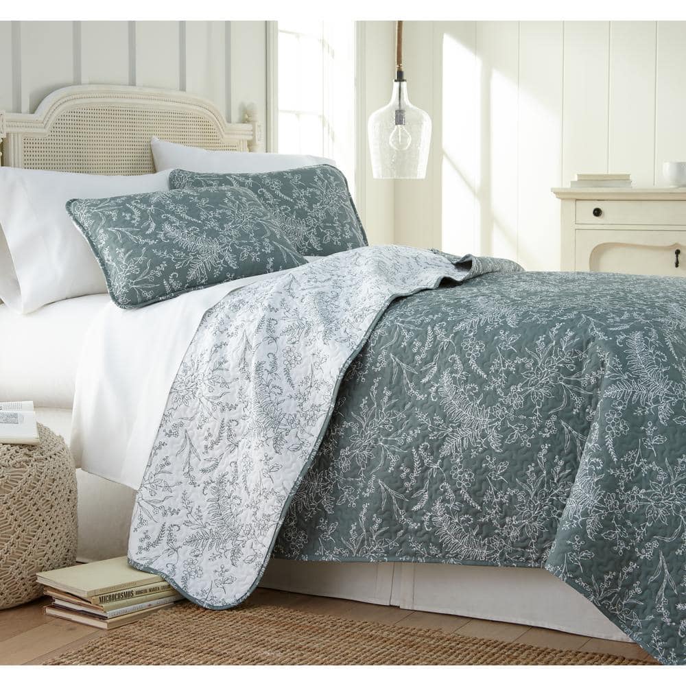 Reversible Comforter Sets Blue WB-COM-BLU-K Southshore Fine Linens 3 Piece Set Winter Brush Print King/California King