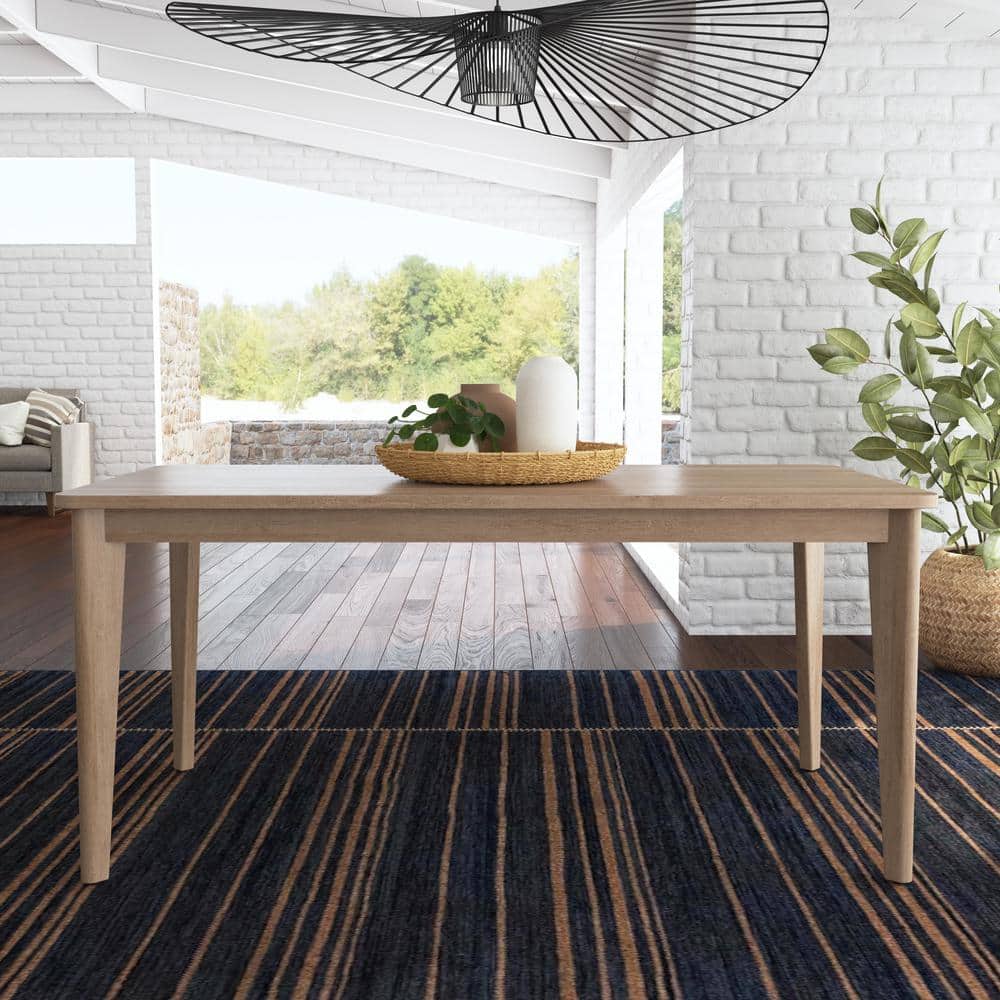 Brentwood Light Oak Rectangular Wood Dining Table for Six