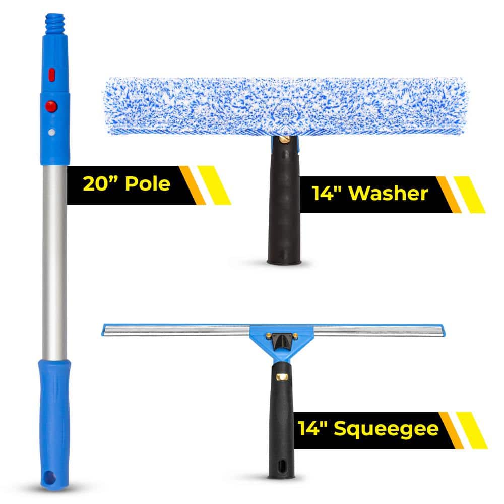 Total Pro Kit with 14 in. Swivel Squeegee, 14 in. Swivel Microfiber Scrubber and 20 in. Aluminum Pole (3-Pack) price history on PriceWatchPro