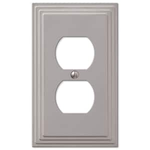 Tiered 1 Gang Duplex Metal Wall Plate - Satin Nickel