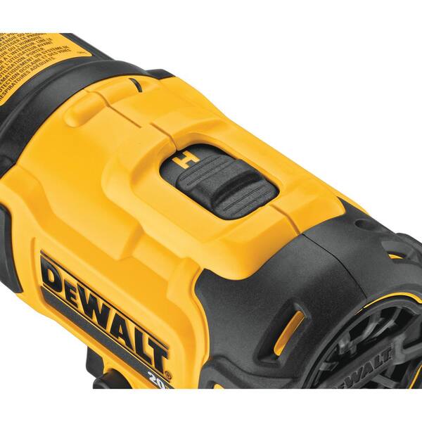 DeWalt 20V Max Cordless Compact Heat Gun and 20V Lithium-Ion 5.0Ah Battery, Charger & Kit Bag w/Flat & Hook Nozzle Attachments