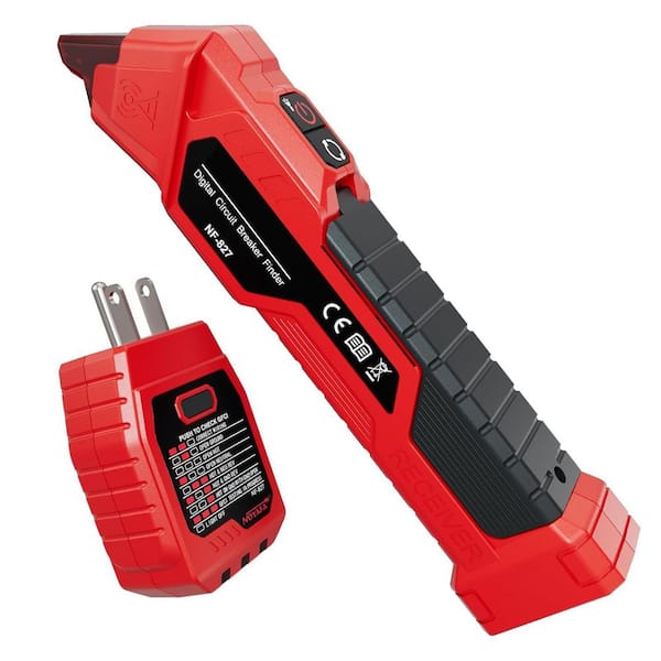 NF-827 90-120 Volt AC Circuit Breaker Finder GFCI Outlet Tester Electric Tester Storage Case Flashlight Kit