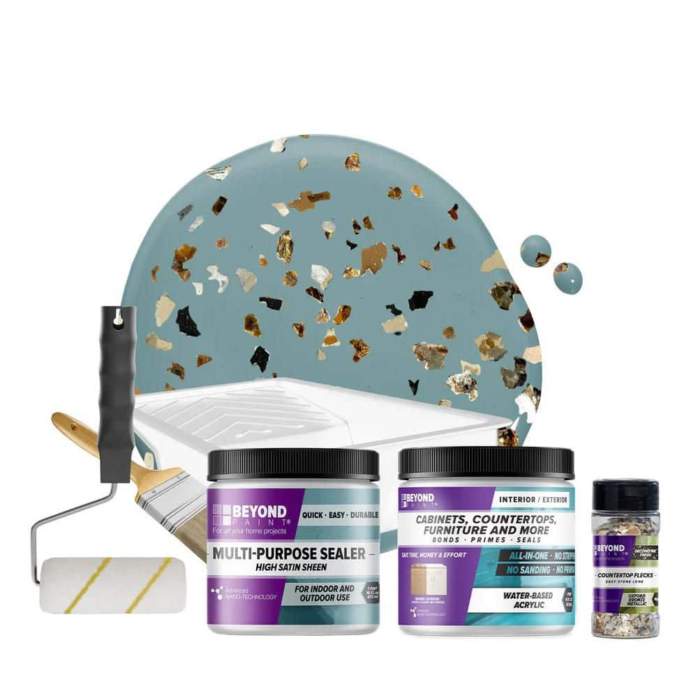 BEYOND PAINT Nantucket Flat Countertop Kit & Oxford Bronze Flecks