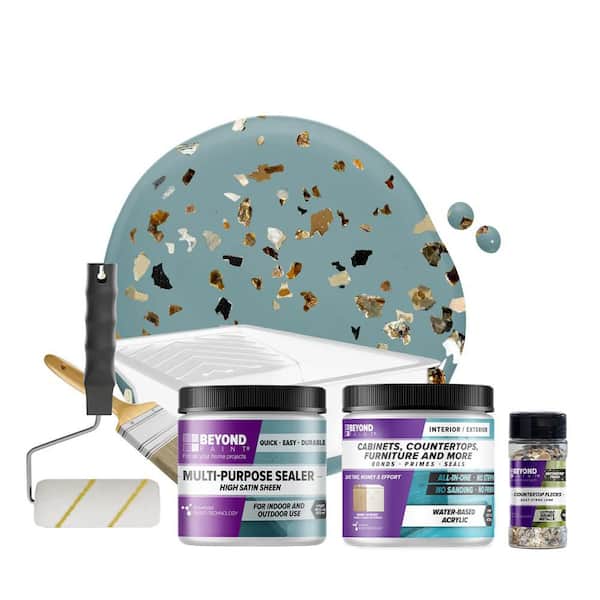 BEYOND PAINT Nantucket Flat Countertop Kit & Oxford Bronze Flecks