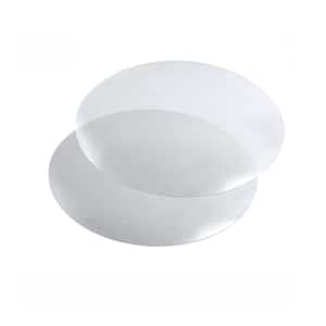 12 in. x 12 in. Clear Anti-Microbial Vinyl Round Placemats (Set of 2)