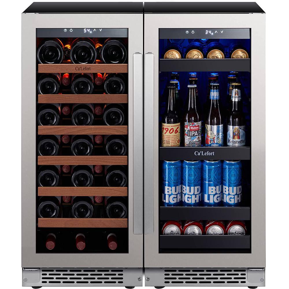 Ca'Lefort 30 in. Dual Zone 33Wine Bottles 100Cans Beverage and Wine