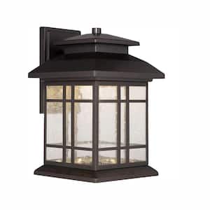 Piedmont 13 in. Oil Rubbed Bronze Integrated LED Outdoor Line Voltage Wall Sconce