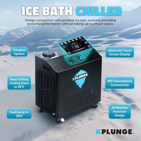 KPLUNGE Gale Cold Plunge Chiller and Heater 3/4 HP 1-Person 0 Jet