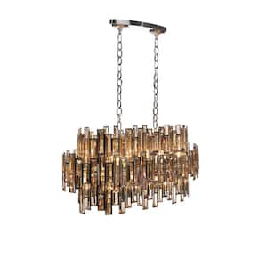 Vienna Collection 16-Light Chrome Chandelier with Crystal Shade