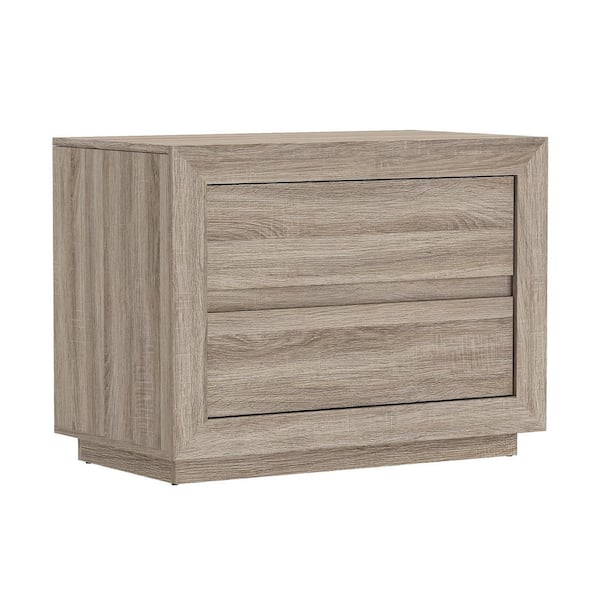 Manhattan Comfort Soren Contemporary Natural Oak 2-Drawer 32 in. W