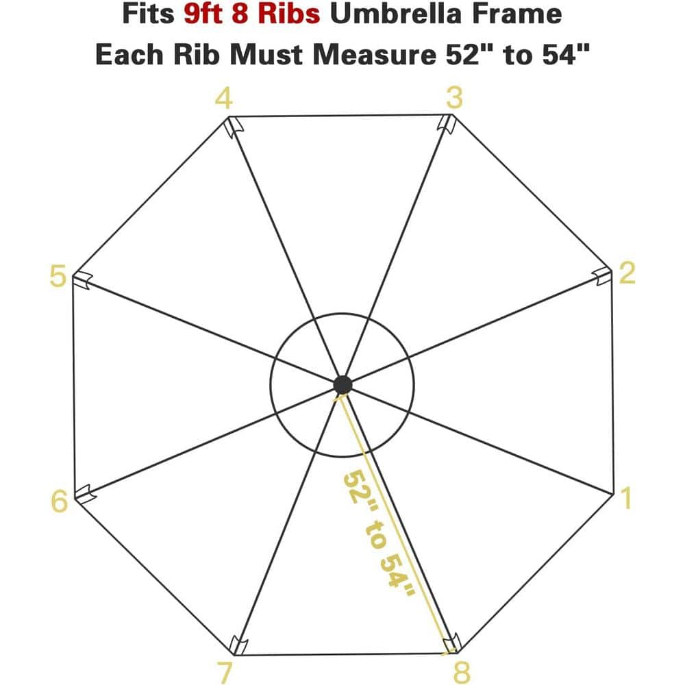 Tan 9 ft. Round Cantilever Patio Umbrella with Aluminum Pole
