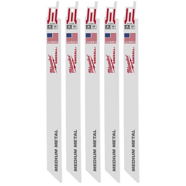 Milwaukee 9 in. 18 Teeth per in. Medium Metal Cutting SAWZALL
