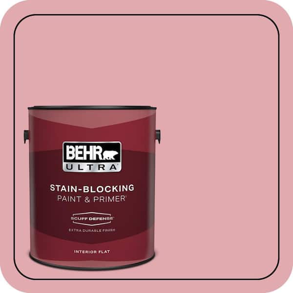 BEHR ULTRA 1 gal. #130C-3 Raspberry Lemonade Extra Durable Flat Interior Paint & Primer