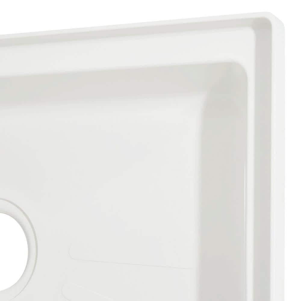 White Fiberglass Rectangular Shower Base with Left Drain, 30 x 60 Inch