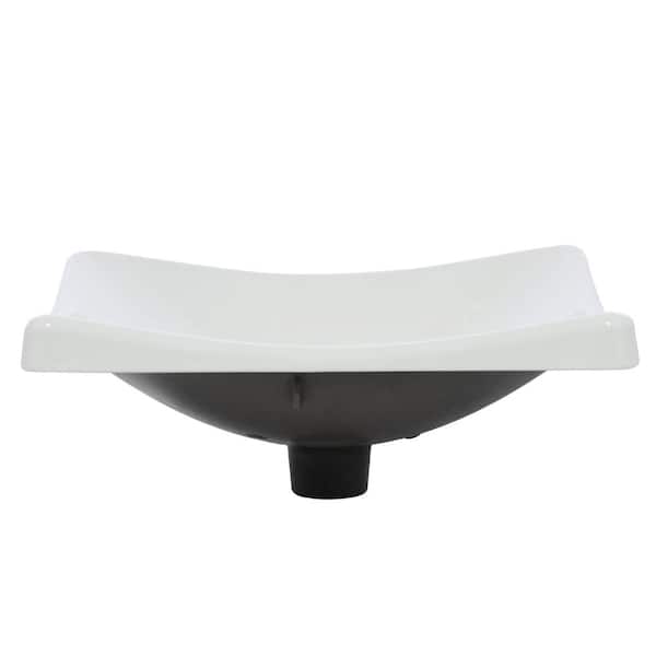 KOHLER DemiLav Wading Pool Cast Iron Vessel Sink in White KOHLER DemiLav Wading Pool Cast Iron Vessel Sink in White