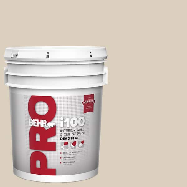 BEHR PRO 5 gal. #BWC-25 Sandy Clay Dead Flat Interior Paint