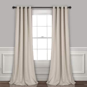 Wheat Solid Grommet Room Darkening Curtain - 52 in. W x 95 in. L (Set of 2)