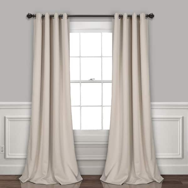 Lush Decor Wheat Solid Grommet Room Darkening Curtain - 52 in. W x ...