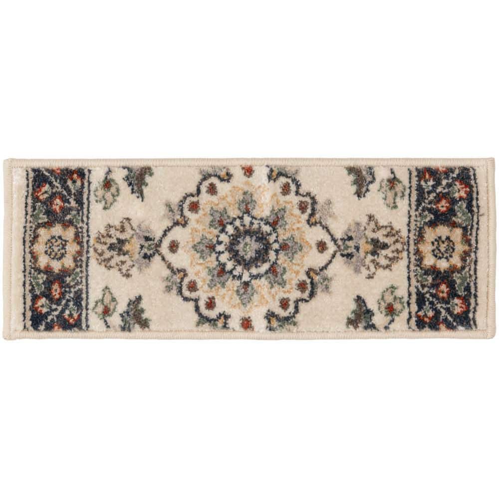 Capri Elina Alabaster/Storm 9 in. x 26 in. Woven Polypropylene Stair Tread Cover (Set of 1) price history on PriceWatchPro