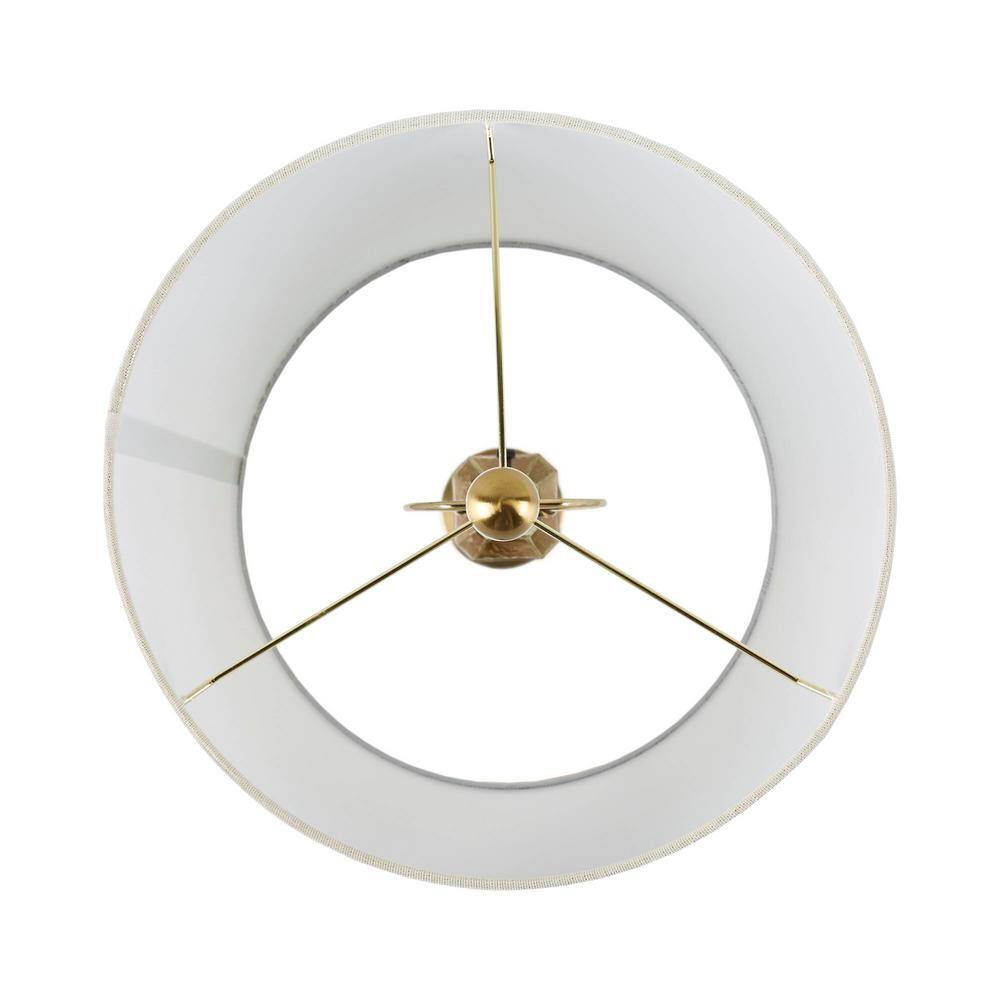 Zirconia Faceted Glass and Gold Metal Table Lamp