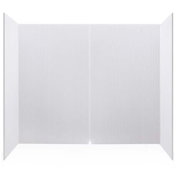 Foldable Plastic Splatter Guard for Glass Grinding Machine with Power Cord Cutout, White, 53.54 in. x 16.14 in.