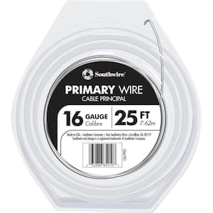 25 ft. 16 White Stranded CU GPT Primary Auto Wire