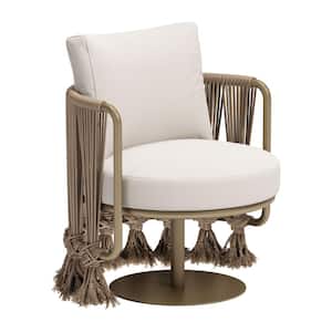 Uzel Outdoor Collection White Olefin Accent Chair