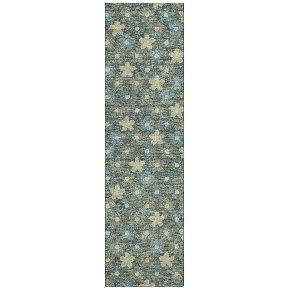 Chantille Machine Washable Indoor/Outdoor Abstract ACN2569 Basil 2 ft. x 7 ft. Runner Rug price history on PriceWatchPro