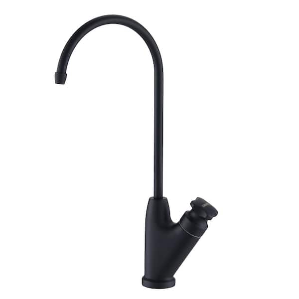 Magic Home Single Handle Kitchen Lead-Free Water Filter Faucet Beverage Faucet in Matte Black