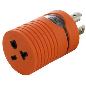 30 Amp 4-Prong L14-30 Locking Plug to NEMA 6-20 15/20 Amp 250-Volt Female Connector