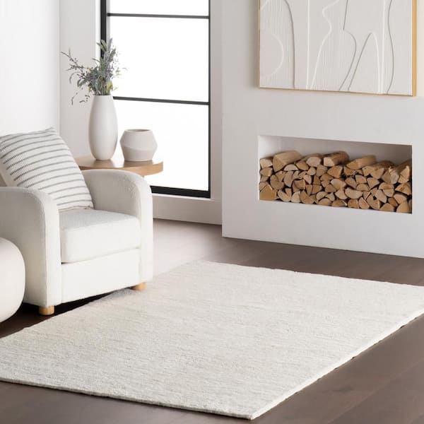 Ramsey Hand Knotted Wool Ivory 3 ft. x 5 ft. Indoor Area Rug